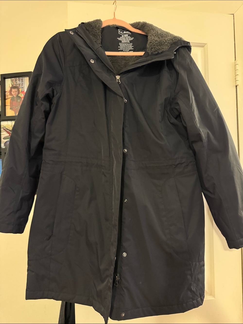 L.L. Bean Women’s Navy Hooded Trench Coat